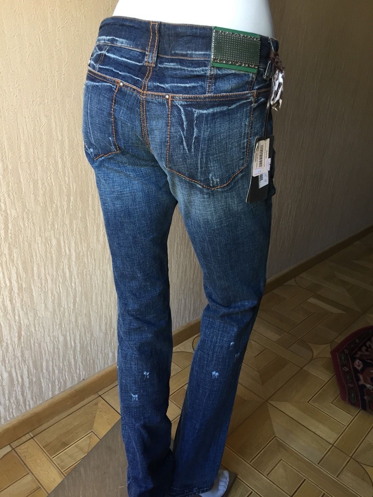 New $1800 Ermanno Scervino Women's Jeans Pants Blue Size 44 It ( M US ) Italy