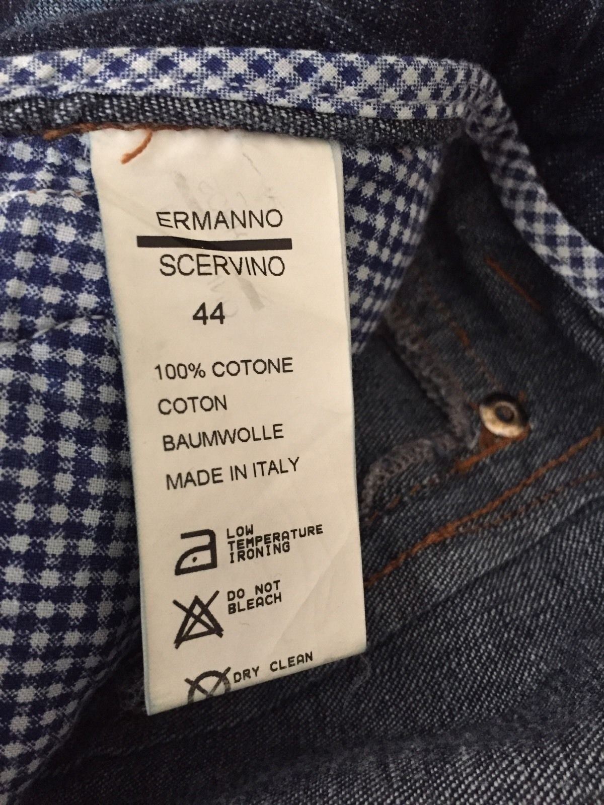 New $1800 Ermanno Scervino Women's Jeans Pants Blue Size 44 It ( M US ...