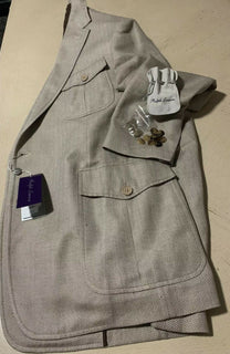 Neu mit Etikett: 4995 $ Ralph Lauren Purple Label Herren-Sportmantel-Blazer LT Brown 42L Handgefertigt