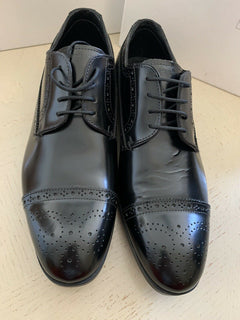 Neu 495 $ Emporio Armani Herren Oxfords Schuhe Schwarz 10 US/9 UK