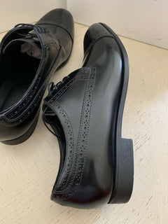 Neu 495 $ Emporio Armani Herren Oxfords Schuhe Schwarz 10 US/9 UK