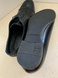 Neu 495 $ Emporio Armani Herren Oxfords Schuhe Schwarz 10 US/9 UK