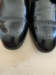 Neu 495 $ Emporio Armani Herren Oxfords Schuhe Schwarz 10 US/9 UK