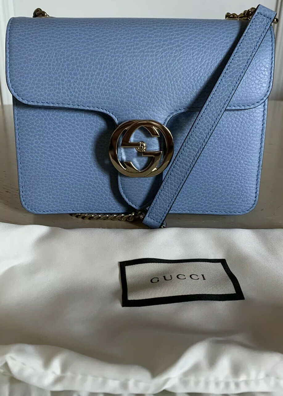 New Gucci Women’s Dollar Calfskin Leather Sholder Crossbody Bag Blue 510304