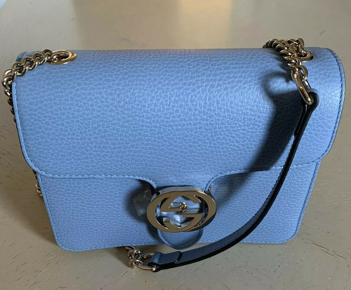 New Gucci Women’s Dollar Calfskin Leather Sholder Crossbody Bag Blue 510304