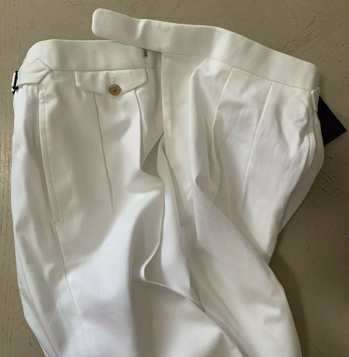 NWT $495 Ralph Lauren Purple Label Men Pants White 34 US ( 50 Euro ) Italy