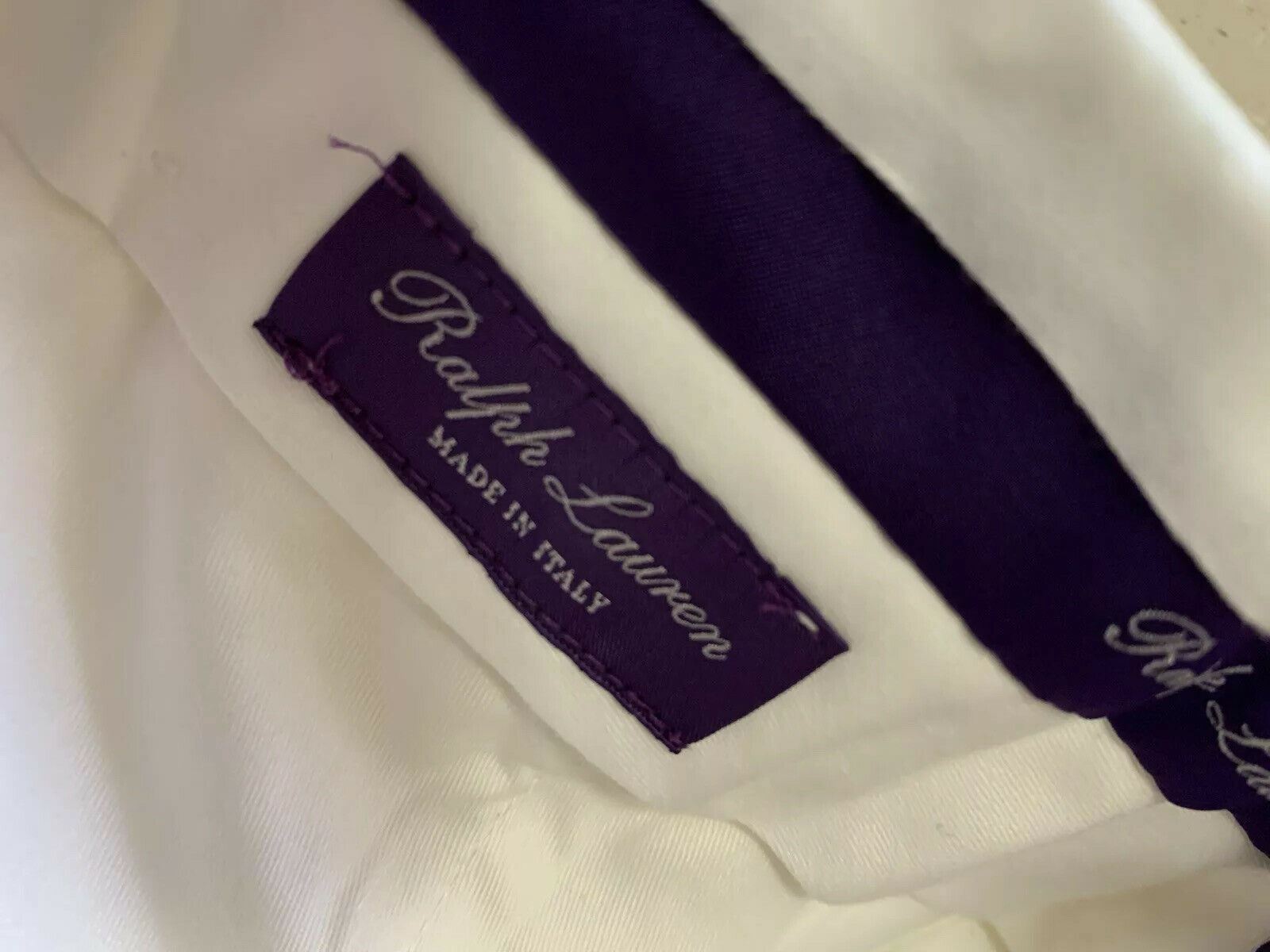 NWT $495 Ralph Lauren Purple Label Men Pants White 34 US ( 50 Euro ) Italy