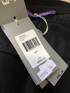 Neu mit Etikett: 3995 $ Ralph Lauren Purple Label RLX Herren Sportmantel Blazer Schwarz 44R US Italien