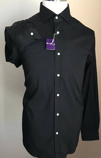 PoNWT $395 Ralph Lauren Purple Label Herrenhemd, Schwarz, Größe 41/16, Italien