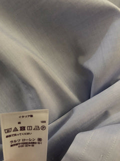 NWT $395 Ralph Lauren Purple Label RLX Mens Dress Shirt Blue Size 17 Italy