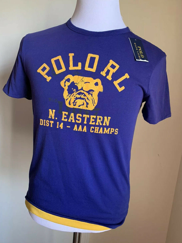 Neu mit Etikett: Polo Ralph Lauren Herren-T-Shirt mit zwei Seiten, Blau/Gelb, Größe S