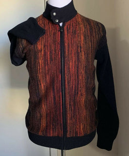 NWT $1980 Bottega Veneta Men Cashmere Cardigan Sweater Burgundy/Black M ( 50 E )