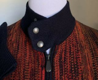 NWT $1980 Bottega Veneta Men Cashmere Cardigan Sweater Burgundy/Black M ( 50 E )