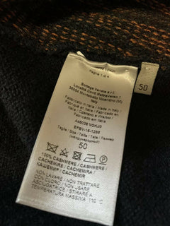 NWT $1980 Bottega Veneta Men Cashmere Cardigan Sweater Burgundy/Black M ( 50 E )