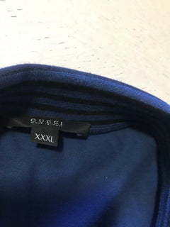 645 $ Gucci Herren-Poloshirt Slim Fit Blau Größe XXXL Italien