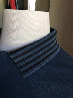 645 $ Gucci Herren-Poloshirt Slim Fit Blau Größe XXXL Italien