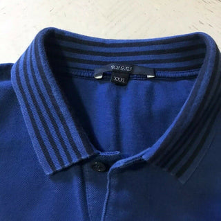 645 $ Gucci Herren-Poloshirt Slim Fit Blau Größe XXXL Italien