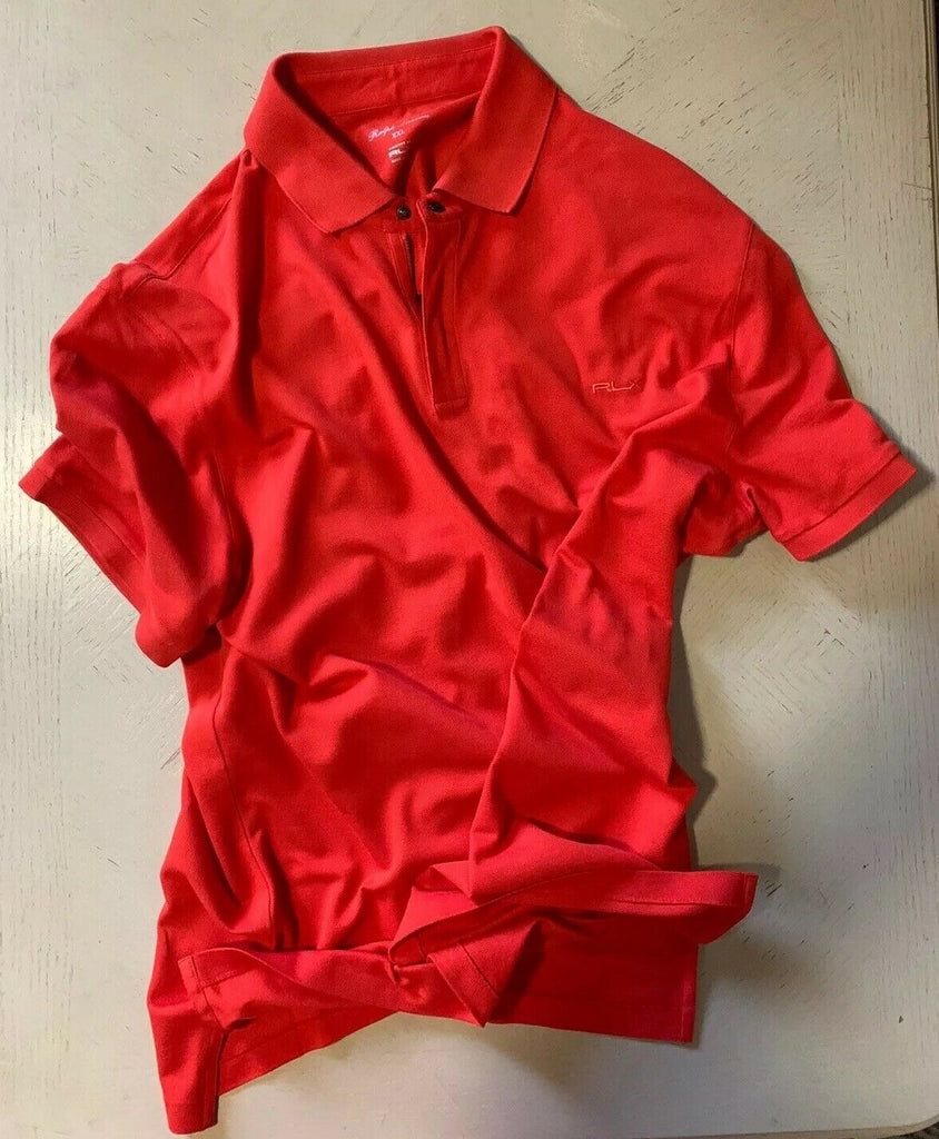 Neu $375 Ralph Lauren Purple Label RLX Herren Poloshirt Orange XXL Italien