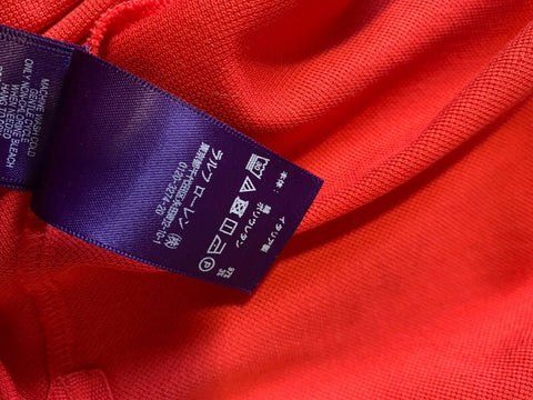 Neu $375 Ralph Lauren Purple Label RLX Herren Poloshirt Orange XXL Italien