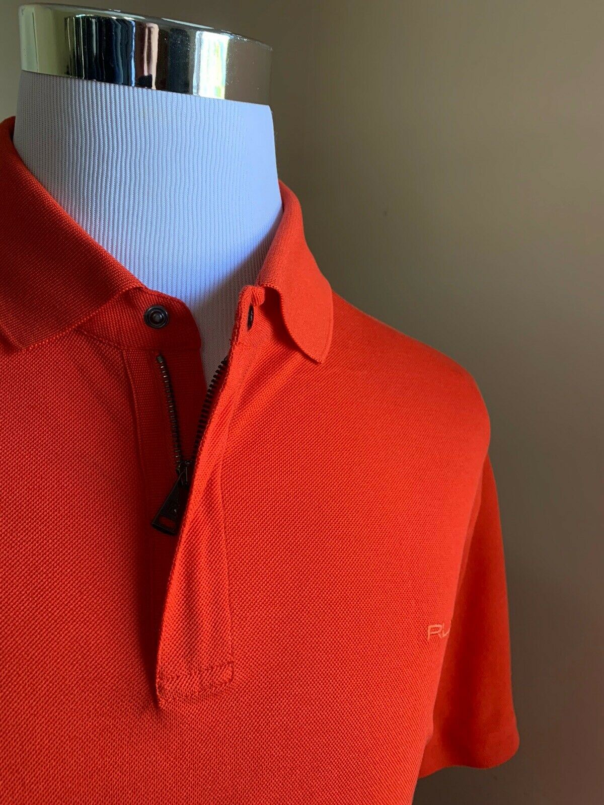 New $375 Ralph Lauren Purple Label RLX Men Polo Shirt Orange XXL Italy