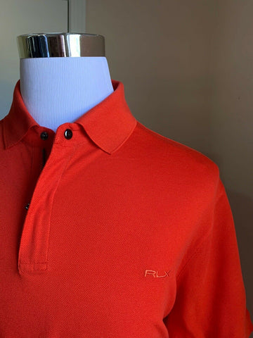 Neu $375 Ralph Lauren Purple Label RLX Herren Poloshirt Orange XXL Italien