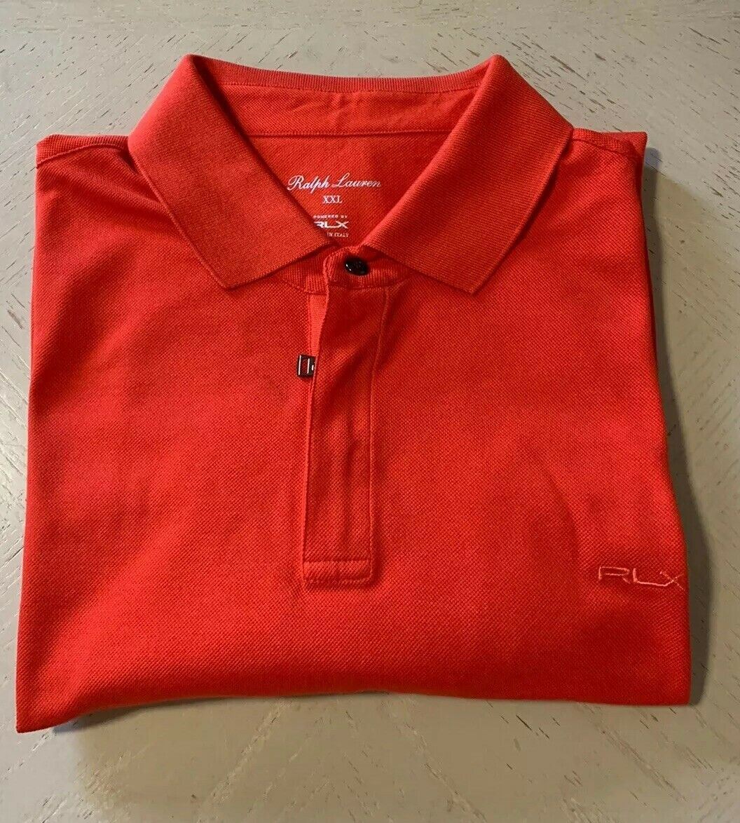 New $375 Ralph Lauren Purple Label RLX Men Polo Shirt Orange XXL Italy