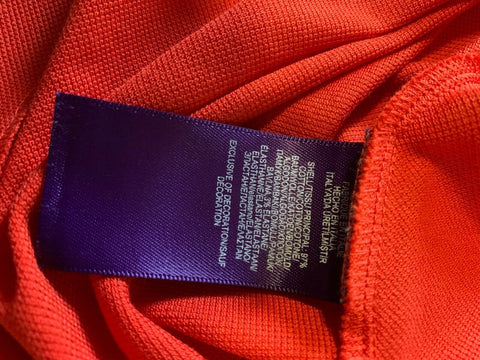 Neu $375 Ralph Lauren Purple Label RLX Herren Poloshirt Orange XXL Italien