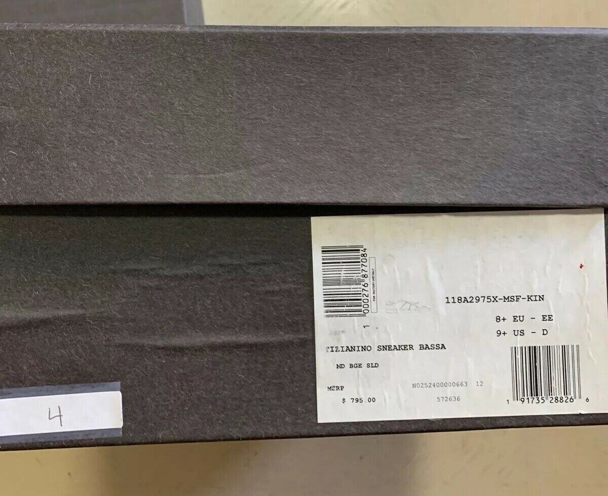 Новые кожаные кроссовки Ermenegildo Zegna Couture за 795 долларов США MD Beige 9.5 US