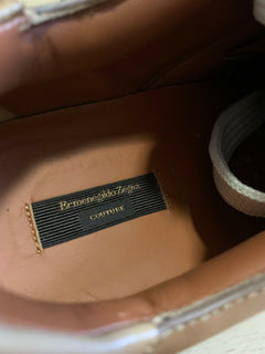 Neu $795 Ermenegildo Zegna Couture Leder-Sneakers Schuhe MD Beige 9,5 US