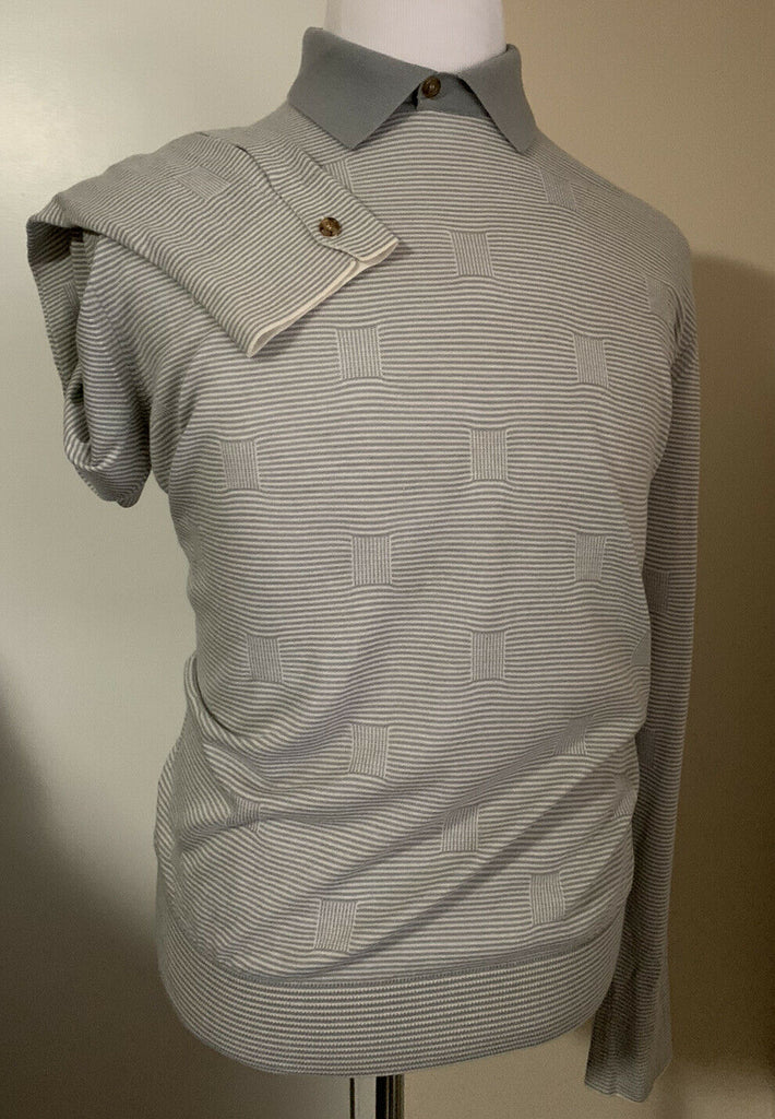 NWT $995 Ermenegildo Zegna Couture Crewneck Knitwear Sweater Gray L US ( 50 Eu)