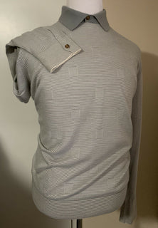 NWT $995 Ermenegildo Zegna Couture Crewneck Knitwear Sweater Gray L US ( 50 Eu)