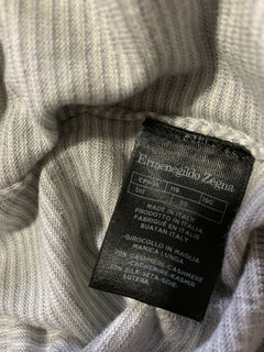 NWT $995 Ermenegildo Zegna Couture Crewneck Knitwear Sweater Gray L US ( 50 Eu)