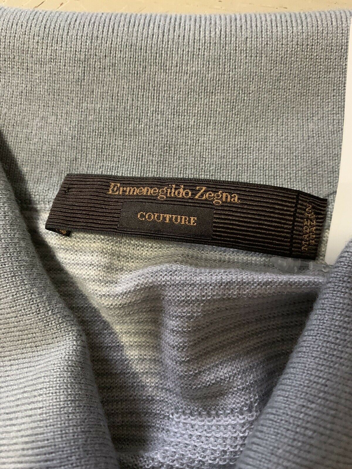 NWT $995 Ermenegildo Zegna Couture Crewneck Knitwear Sweater Gray L US ( 50 Eu)