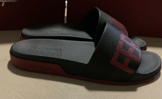 Neue Salvatore Ferragamo Herren Sandale Schwarz/Rot 9 US Italien