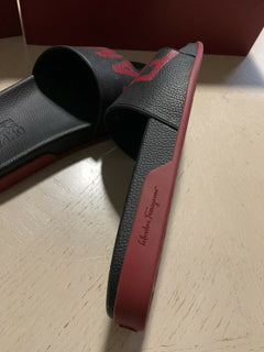 Neue Salvatore Ferragamo Herren Sandale Schwarz/Rot 9 US Italien