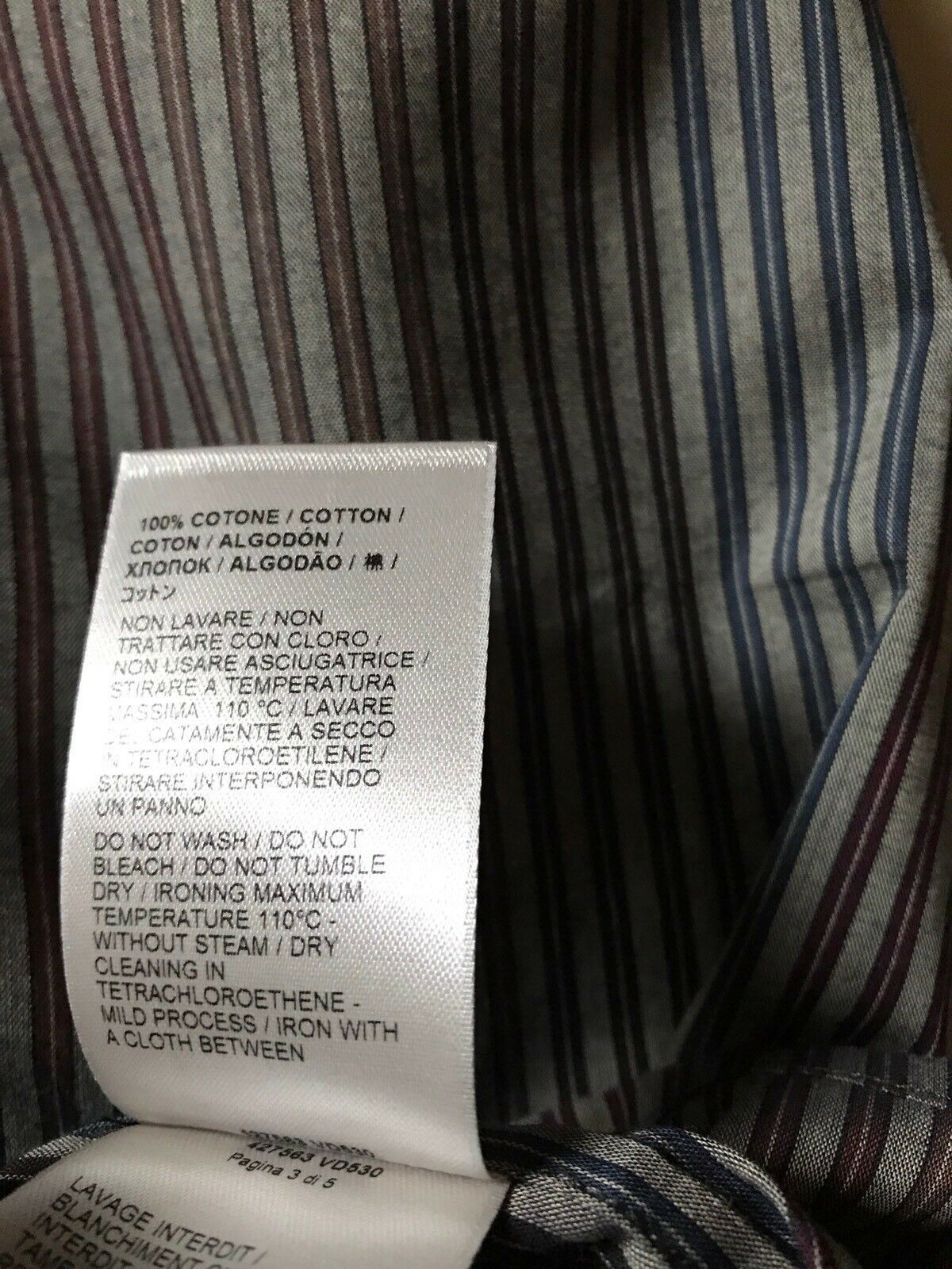 NWT $680 Bottega Veneta Mens Dress Shirt Multi-Color 39/15.5 Italy