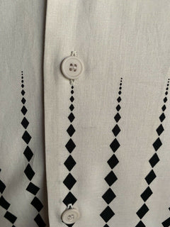 Neu mit Etikett: 750 $ Bottega Veneta Herren-Kurzarmhemd Mist-Black M US (50 Eu) Italien
