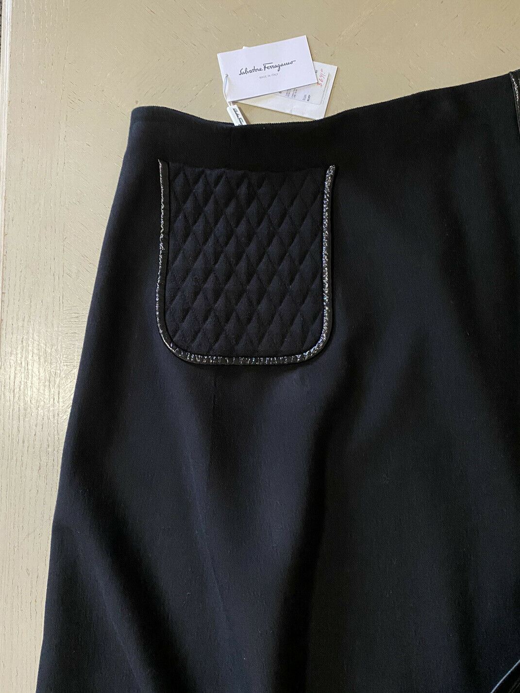 New $1150 Salvatore Ferragamo Skirt Black Size L Made in Italy