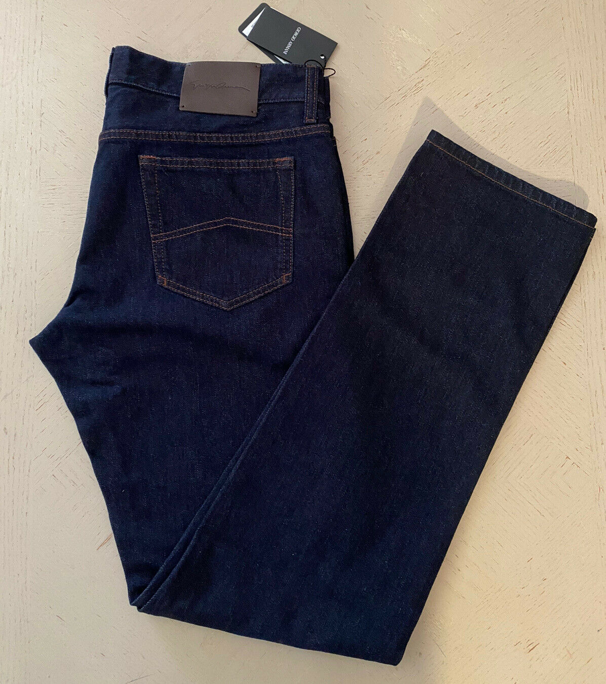 СЗТ 1075 долларов США Giorgio Armani Мужские джинсовые брюки синие джинсовые 36 США (52 ЕС) Италия