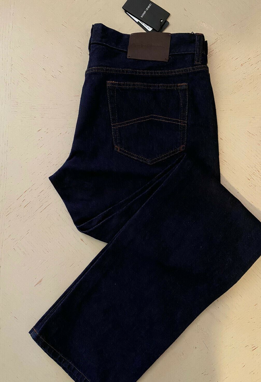 NWT $ 1075 Giorgio Armani Herren Jeans Hose Blue Denim 36 US (52 Eu) Italien