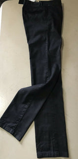 Neu mit Etikett: 995 $ Kiton Herren-Hose aus Leinen und Baumwolle, Schwarz/DK-Braun, Größe 32 US (48 EU), Italien