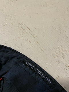 Neu mit Etikett: 995 $ Kiton Herren-Hose aus Leinen und Baumwolle, Schwarz/DK-Braun, Größe 32 US (48 EU), Italien