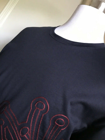 New $310 Salvatore Ferragamo Men Sort Sleeve T Shirt Navy XXL Italy