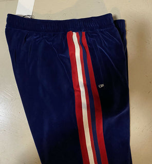 Neu mit Etikett: 1480 $ Gucci Herren-Trainingshose, Blau, Größe XXXL, hergestellt in Italien