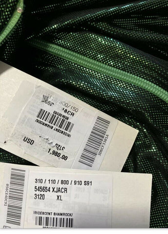 New $3480 Gucci Mens Suit, Laminated Track Jacket Jogging Pants Green XL Italy