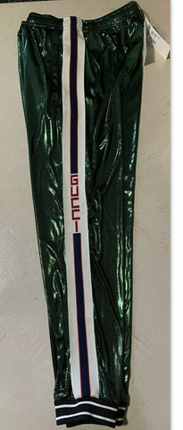 New $3480 Gucci Mens Suit, Laminated Track Jacket Jogging Pants Green XL Italy
