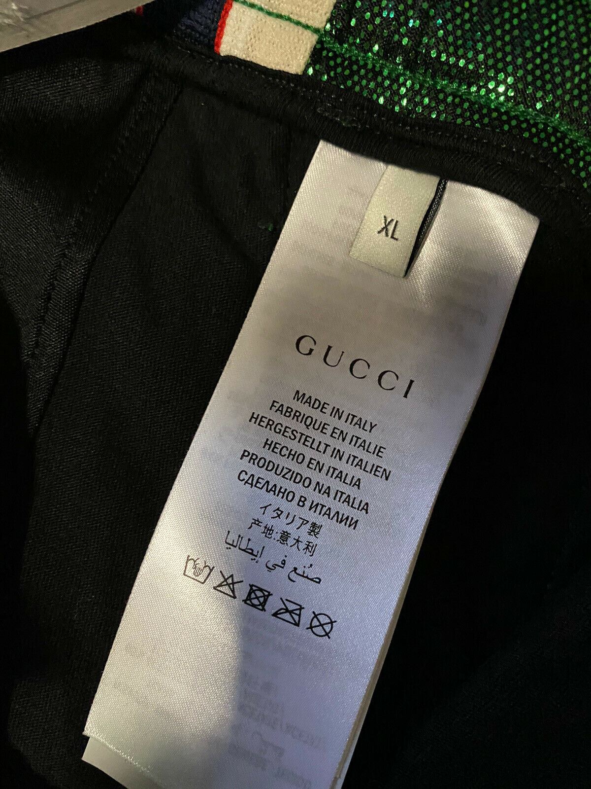 Neuer 3480 $ Gucci Herrenanzug, laminierte Trainingsjacke, Jogginghose, Grün, XL, Italien