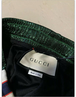 Neuer 3480 $ Gucci Herrenanzug, laminierte Trainingsjacke, Jogginghose, Grün, XL, Italien