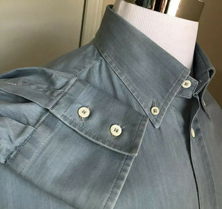 795 $ Brunello Cucinelli Herren Jeanshemd Basic Fit Blau L Italien