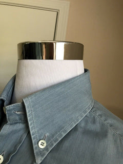 795 $ Brunello Cucinelli Herren Jeanshemd Basic Fit Blau L Italien